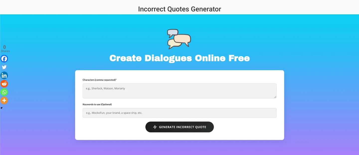 Incorrect Quote Generator