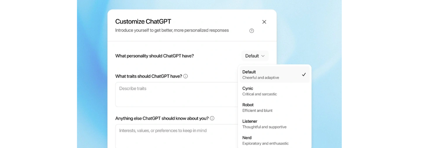 chatgpt personalities