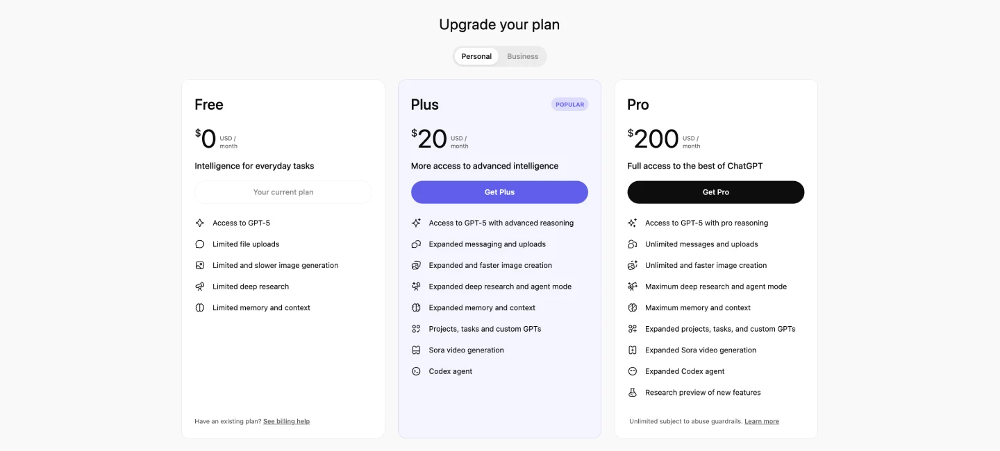 chatgpt plus pricing