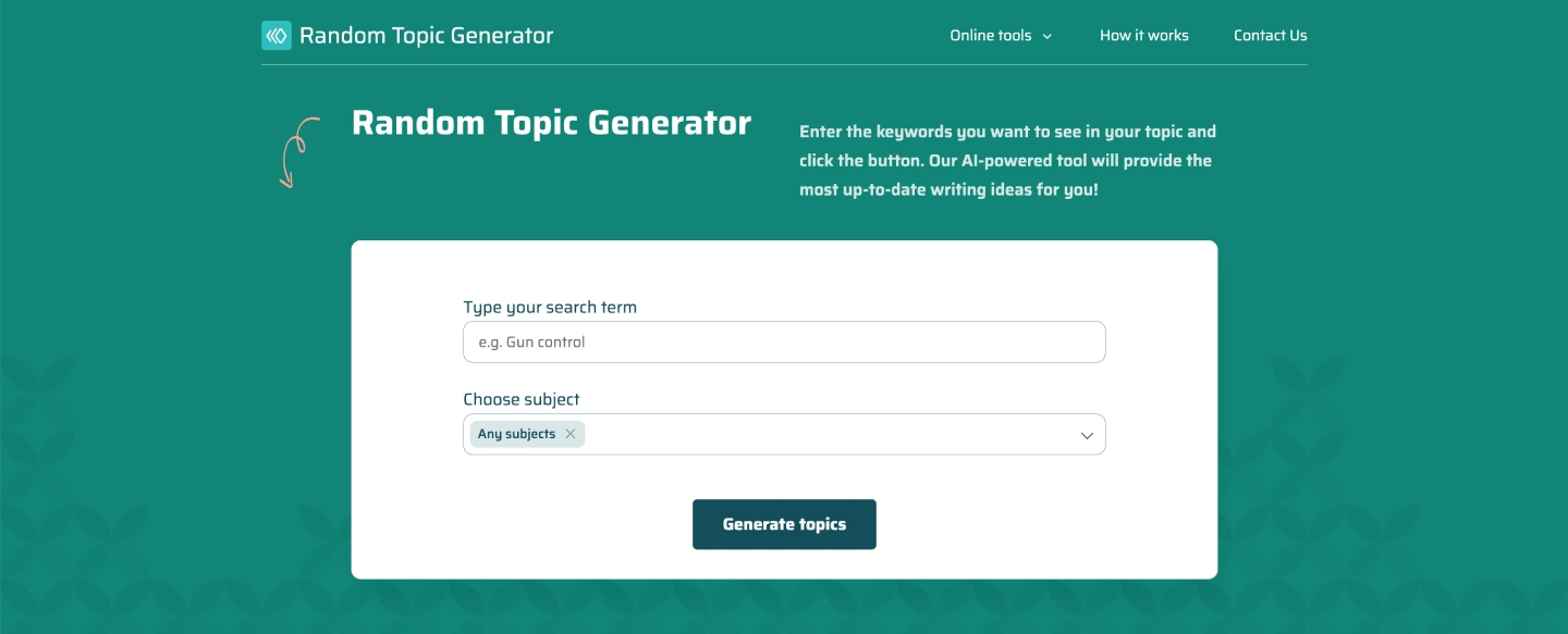 random topic generator