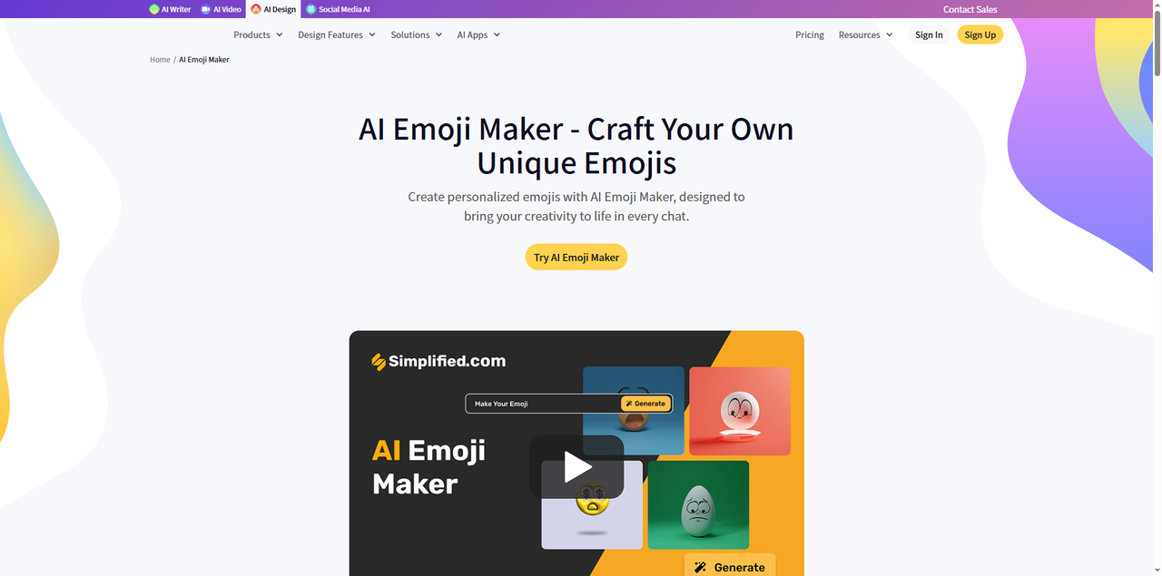simplified ai emoji generator