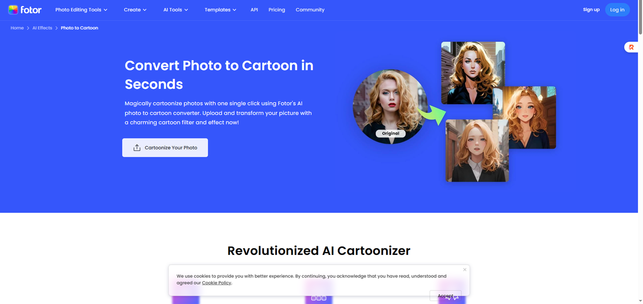 fotor ai cartoonizer
